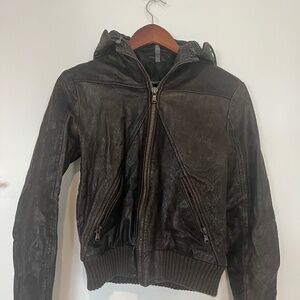 Italian Please Enjoy All Seasons Leather Jacket - Brown